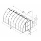 Gewächshaus 11,76m² silbergrau aus Aluminium und Polycarbonat 6mm Bella - Canopia by Palram