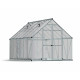 Gewächshaus Essence 8,9m² aus Aluminium und Polycarbonat, silbergrau – Canopia von Palram