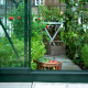 Gewächshaus 5m² aus grünem Aluminium und Sicherheitsglas Popular 86 - Halls