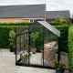 Gewächshaus 5m² aus schwarzem Aluminium und Sicherheitsglas Popular 86 - Halls