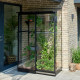 Anlehngewächshaus 0,8m² schwarz aus Sicherheitsglas Qube 24 - Halls