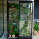 Anlehngewächshaus 0,8m² schwarz aus Sicherheitsglas Qube 24 - Halls