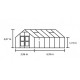 Gewächshaus 13m² Aluminium und Sicherheitsglas Premium - Juliana