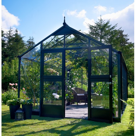 Gewächshaus 8,8m² Aluminium und Sicherheitsglas Premium - Juliana