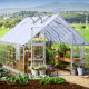 Gewächshaus Balance 14,7m² aus Aluminium und Hybridpolycarbonatplatten, silbergrau – Canopia by Palram