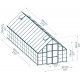 Gewächshaus Balance 25,6m² aus Aluminium und Hybridpolycarbonatplatten, silbergrau – Canopia by Palram