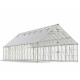 Gewächshaus Balance 25,6m² aus Aluminium und Hybridpolycarbonatplatten, silbergrau – Canopia by Palram