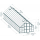 Gewächshaus Balance 29,3m² aus Aluminium und Hybridpolycarbonatplatten, silbergrau – Canopia by Palram