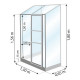 Gewächshaus Melissa 0,9m² in Anthrazit aus Aluminium und Sicherheitsglas + Fundamentrahmen inkl. - Natura Lams