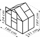 Gewächshaus Venus 2,5m² aus Aluminium und 3mm Sicherheitsglas - Vitavia