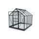 Gewächshaus Venus 5,0m² schwarz aus Aluminium und 3mm Sicherheitsglas - Vitavia