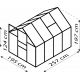 Gewächshaus Venus 5,0m² schwarz aus Aluminium und 3mm Sicherheitsglas - Vitavia