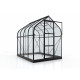 Gewächshaus Orion 5,0m² schwarz aus Aluminium und 3mm Sicherheitsglas - Vitavia