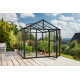 Gewächshaus Zeus 8100 schwarz aus Aluminium, 3mm Sicherheitsglas und 10mm Polycarbonatplatten - Vitavia