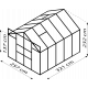 Gewächshaus Mars 8,3m² schwarz aus Aluminium und 3mm Sicherheitsglas - Vitavia