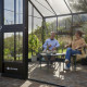 Gewächshaus 15,1m² Jubii 60 aus schwarzem Aluminium und 3mm Sicherheitsglas - Juliana