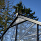 Gewächshaus 15,1m² Jubii 60 aus schwarzem Aluminium und 3mm Sicherheitsglas - Juliana