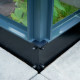 Gewächshaus 15,1m² Jubii 60 aus schwarzem Aluminium und 3mm Sicherheitsglas - Juliana