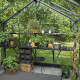 Gewächshaus Orangerie 21,5m² aus schwarzem Aluminium und Sicherheitsglas 3mm - Juliana