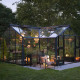 Gewächshaus Orangerie 21,5m² aus schwarzem Aluminium und Sicherheitsglas 3mm - Juliana