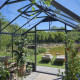 Gewächshaus Orangerie 21,5m² aus schwarzem Aluminium und Sicherheitsglas 3mm - Juliana