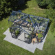 Gewächshaus Orangerie 21,5m² aus schwarzem Aluminium und Sicherheitsglas 3mm - Juliana