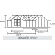 Gewächshaus Orangerie 21,5m² aus schwarzem Aluminium und Sicherheitsglas 3mm - Juliana