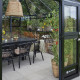 Gewächshaus Grand Oase 25,6m² aus schwarzem Aluminium und Sicherheitsglas 3mm - Juliana