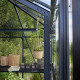 Gewächshaus Grand Oase 25,6m² aus schwarzem Aluminium und Sicherheitsglas 3mm - Juliana