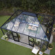Gewächshaus Grand Oase 25,6m² aus schwarzem Aluminium und Sicherheitsglas 3mm - Juliana