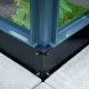 Fundamentrahmen für Gewächshaus Grand Oase 25,6m² aus verzinktem Stahl in Schwarz - Juliana