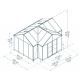 Gewächshaus Triomphe 16m² aus Aluminium und Polycarbonat – Canopia von Palram