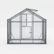 Gewächshaus Sanus L11 Hybrid 11m² Anthrazit aus Sicherheitsglas und Polycarbonat - Gampre