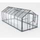 Gewächshaus Sanus UP! L11 Hybrid 11m² anthrazit aus Sicherheitsglas und Polycarbonat - Gampre