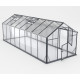 Gewächshaus Sanus UP! L12 Hybrid 12,54m² anthrazit aus Sicherheitsglas und Polycarbonat - Gampre