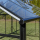Gewächshaus 3,3m² Sanus L3 aus schwarzem Aluminium und Sicherheitsglas - Gampre
