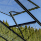 Gewächshaus 6,5m² Sanus L7 aus schwarzem Aluminium und Sicherheitsglas - Gampre