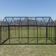 Gewächshaus 9,8m² Sanus L10 aus schwarzem Aluminium und Sicherheitsglas - Gampre