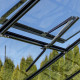 Gewächshaus 3,3m² Sanus UP! L3 aus schwarzem Aluminium und Sicherheitsglas - Gampre