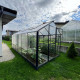 Gewächshaus Sanus L10 Hybrid 9,8m² aus Sicherheitsglas und Polycarbonat anthrazit- Gampre