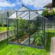 Gewächshaus Sanus L10 Hybrid 9,8m² aus Sicherheitsglas und Polycarbonat anthrazit- Gampre