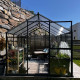 Gewächshaus Sanus UP! L7 Hybrid 6,5m² anthrazit aus Sicherheitsglas und Polycarbonat - Gampre