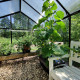 Gewächshaus Sanus XL9 Hybrid 8,41m² anthrazit aus Sicherheitsglas und Polycarbonat - Gampre