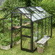 Gewächshaus 6,17m² aus Sicherheitsglas Cotswold Burford 610 schwarz - Halls
