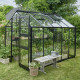 Gewächshaus 6,17m² aus Sicherheitsglas Cotswold Burford 610 schwarz - Halls