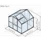 Gewächshaus 5,06m² aus Aluminium und 10mm Polycarbonatplatten Rose II - anthrazit-grau - KGT