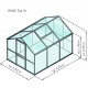 Gewächshaus 7,53m² aus Aluminium und 10mm Polycarbonatplatten Rose III - pressblank - KGT