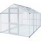 Gewächshaus 10m² aus Aluminium und 10mm Polycarbonatplatten Rose IV - pressblank - KGT
