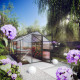 Gewächshaus 10m² aus Aluminium und 10mm Polycarbonatplatten Rose IV - anthrazit-grau - KGT