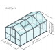 Gewächshaus 10m² aus Aluminium und 10mm Polycarbonatplatten Rose IV - anthrazit-grau - KGT